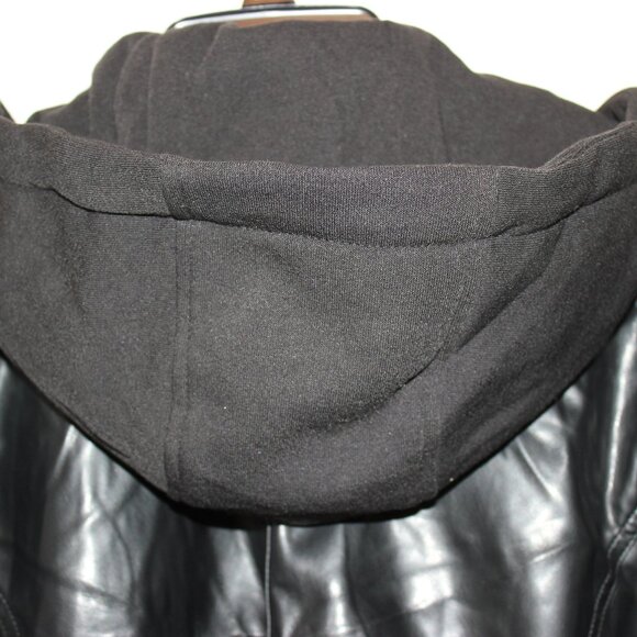 Torrid Fabric Mix Hooded Moto Jacket/Size 2 (18/20)/With Hoodie - Picture 7 of 10